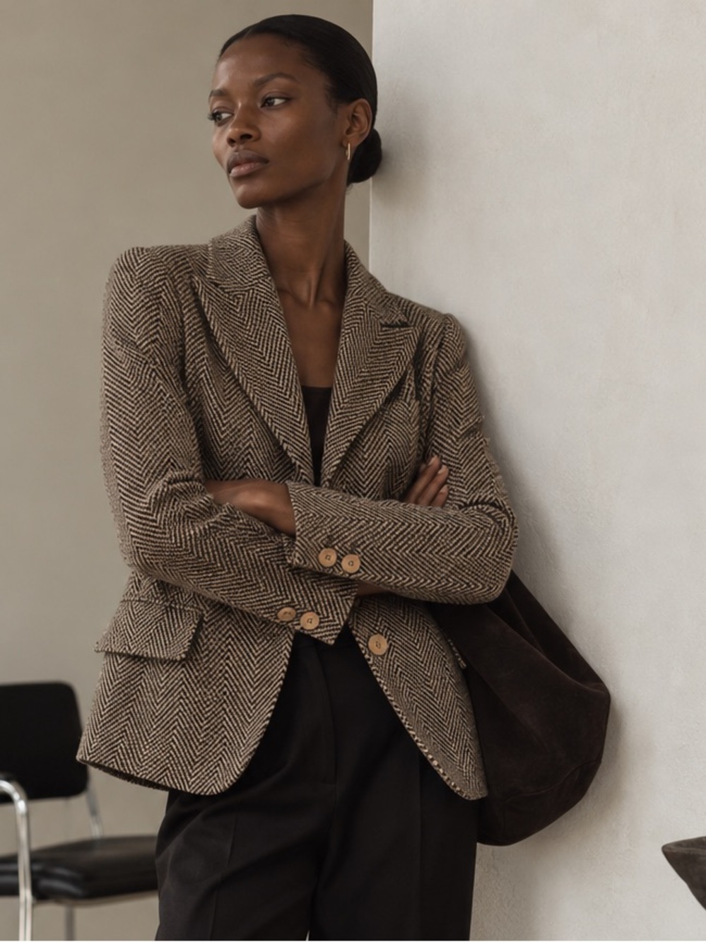 Armani collezioni wool blend blazer